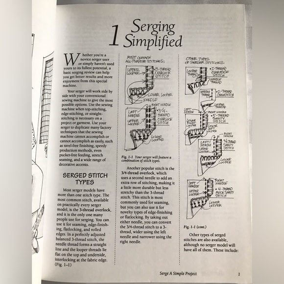 Serge A Simple Project, a softcover instructional project book for sergers - Picture 5 of 10